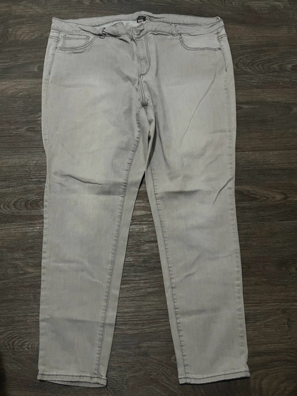 Lane Bryant Light Gray Skinny Jeans
